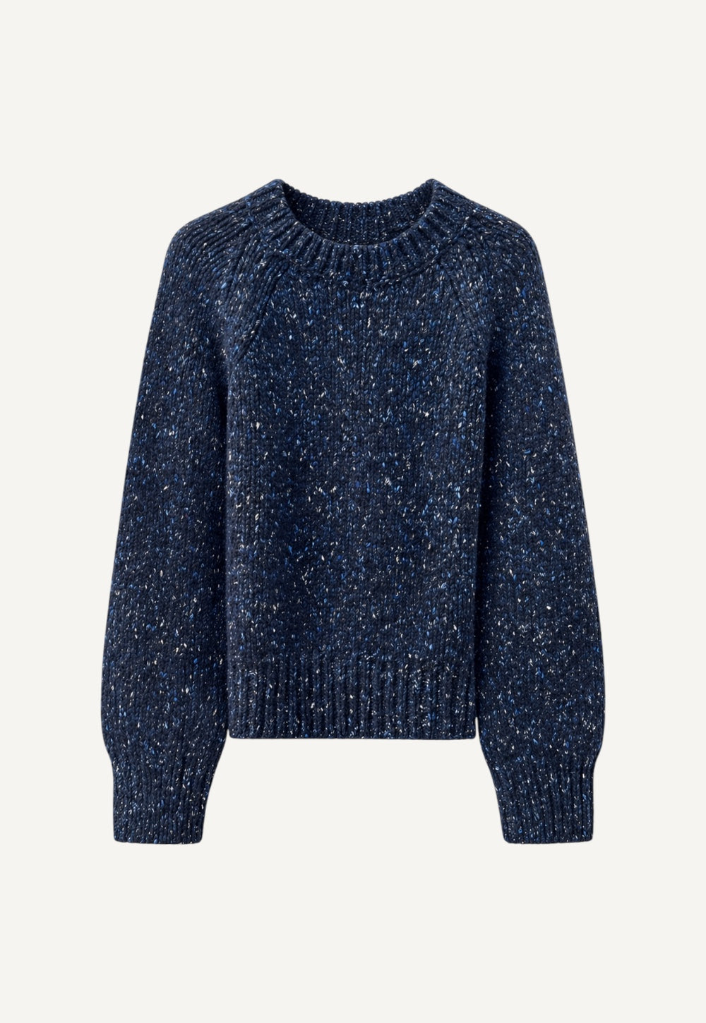 Antonia Zander Carola cash tweed sweater in navy, textured knit