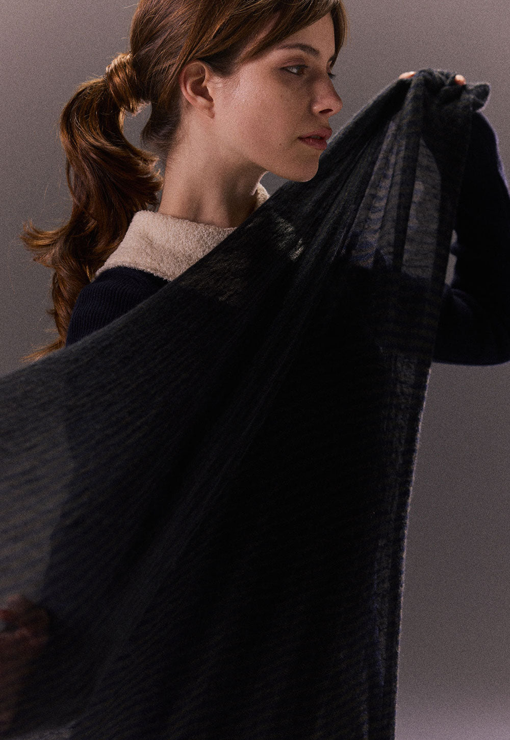 Elda Scarf by Antonia Zander, knit detail.