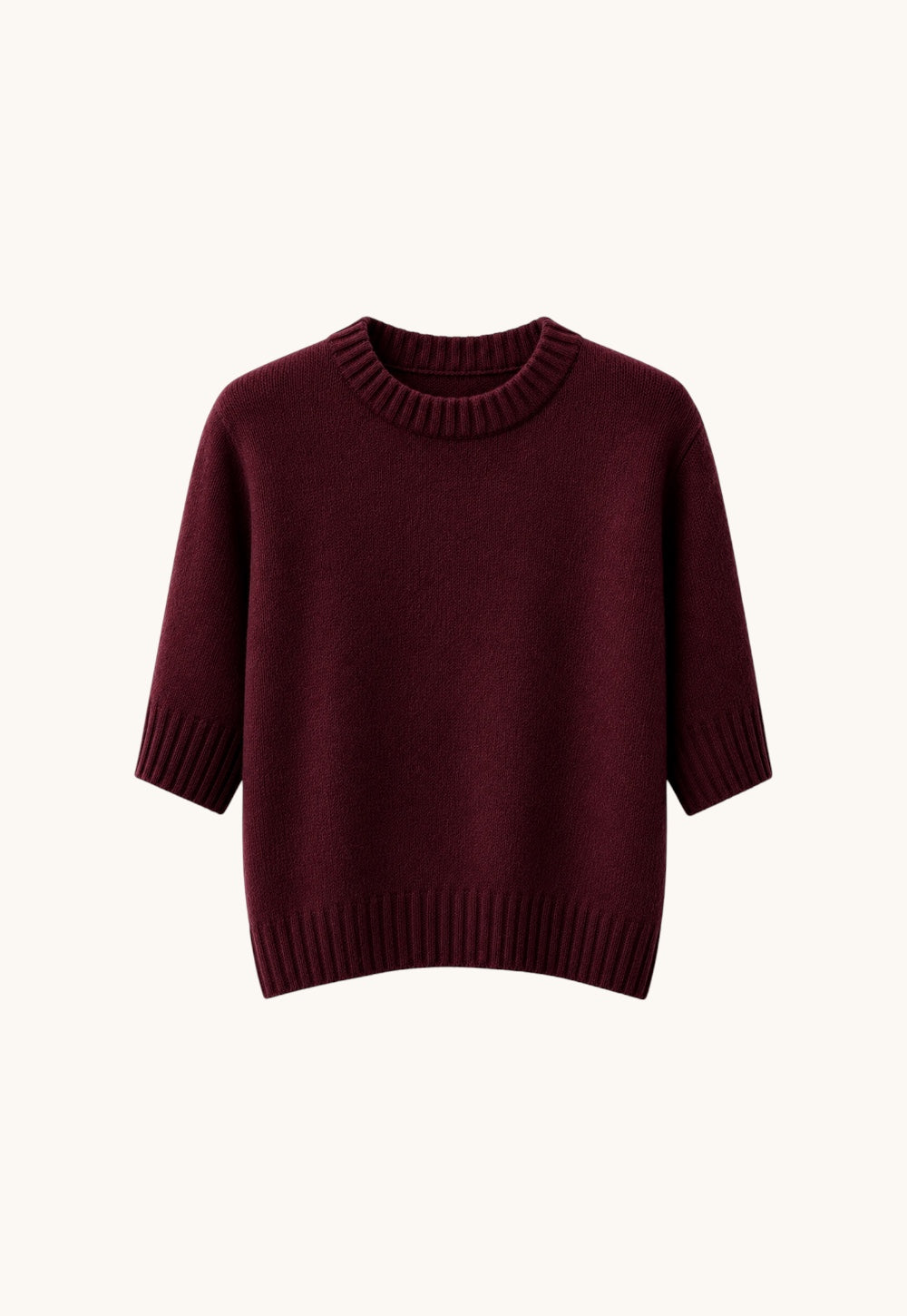 Bordeaux cashmere silk sweater with soft brushed finish