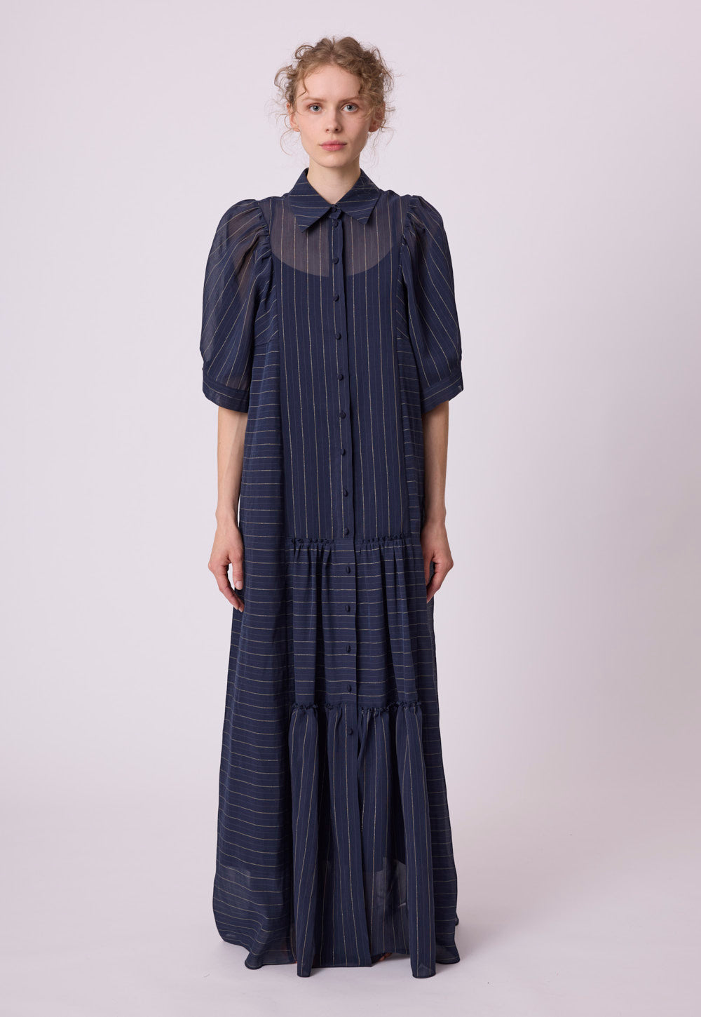 Antonia Zander Nora Dress in navy blue.