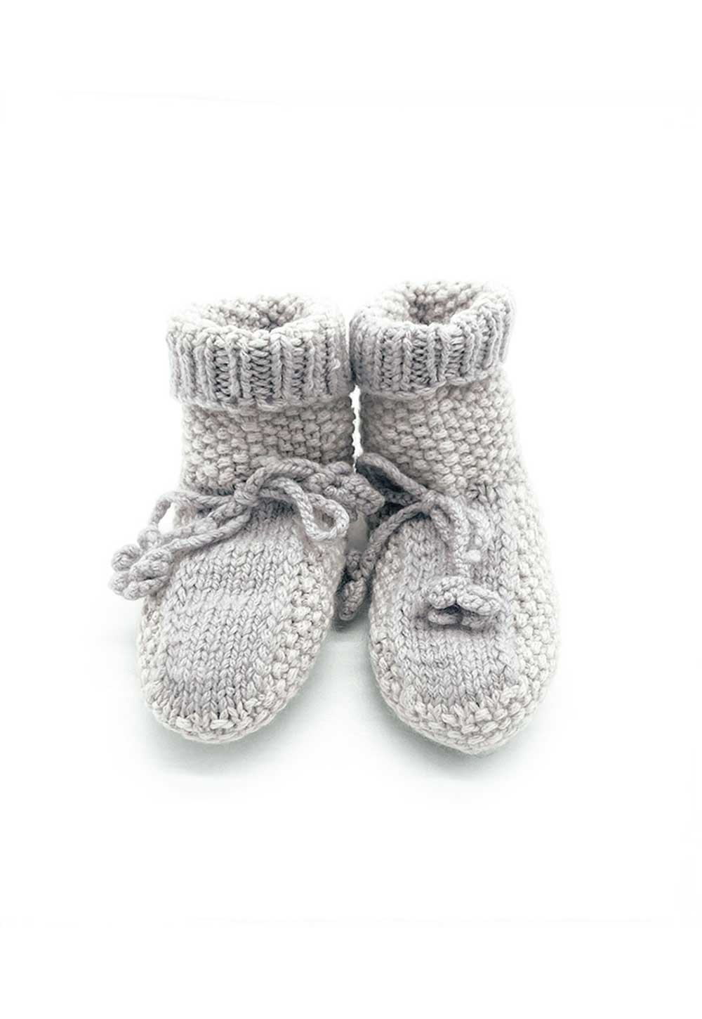 The Handknit Baby Booties Bicolor