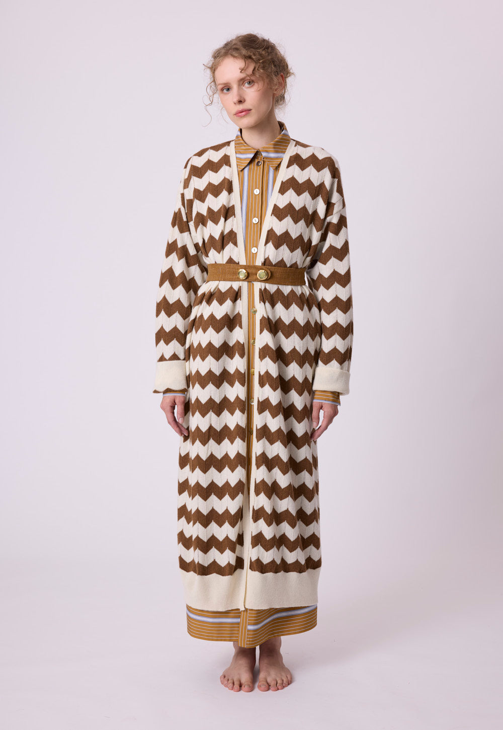 Antonia Zander Gitta belt cognac worn with coordinated outfit