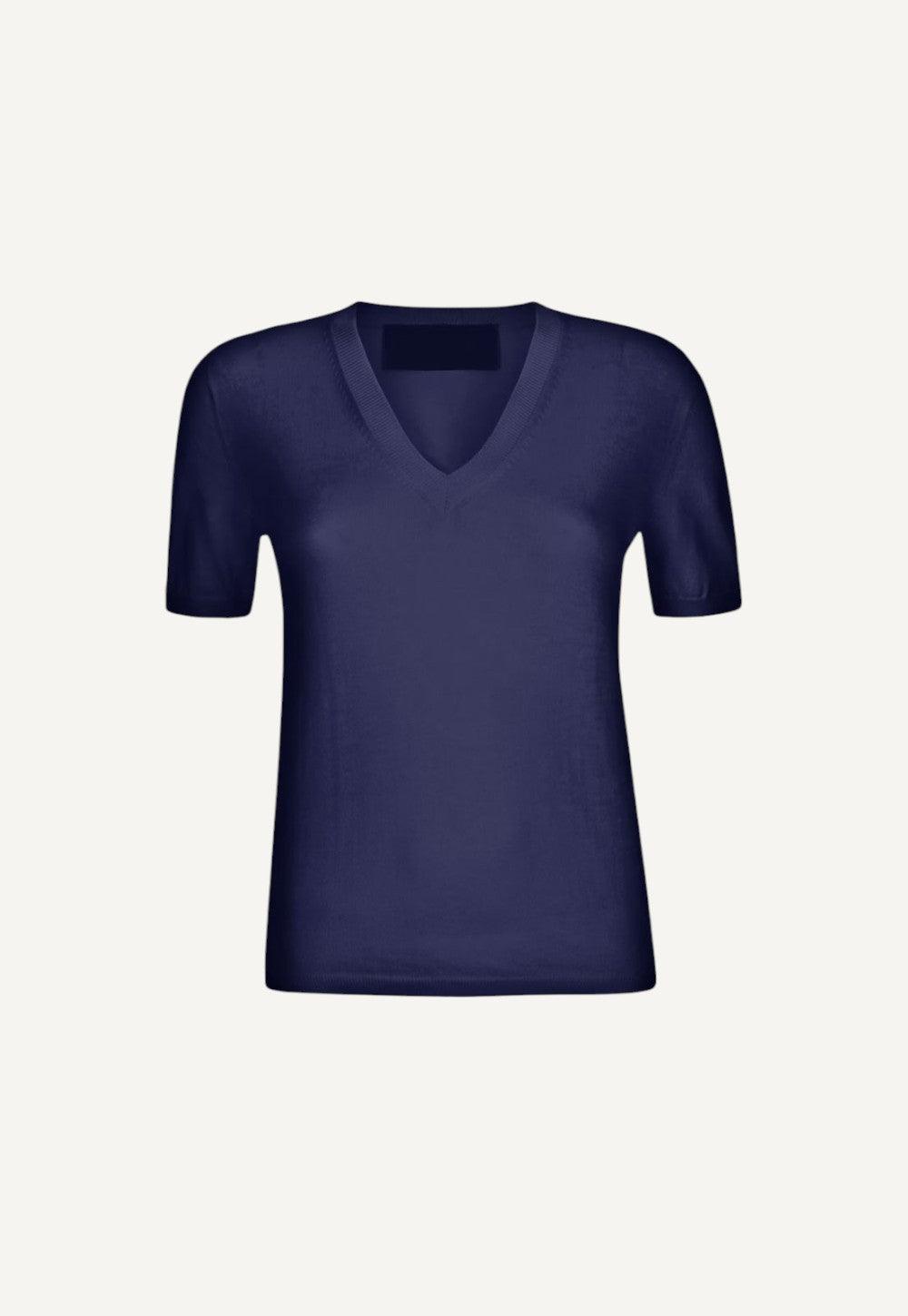 Antonia Zander Jana V-Shirt in navy, product view.